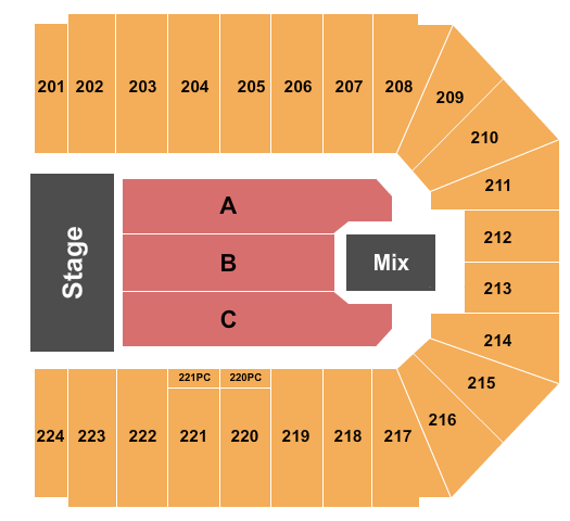 EJ Nutter Center TSO Seating Chart